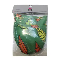 پاییز دستگیره قابلمه زمینه سبز طرح برگ های رنگی