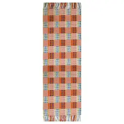 باریکان گلیم 60×180 طرح دار رنگی نقطه نارنجی