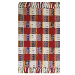 باریکان گلیم 60×90 طرح دار رنگی نقطه قرمز