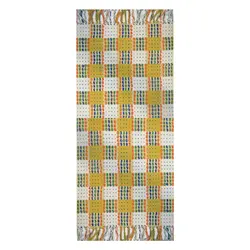 باریکان گلیم 60*130 طرح دار  رنگی نقطه زرد