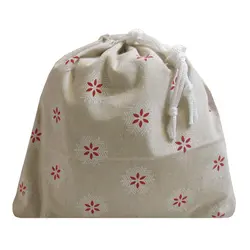 یولین کیسه بند دار کرم گل دار فانتزی بزرگ