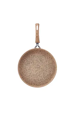 ماهیتابه بیوگرانیت 32 سانتی نقره ای چوبی کاراجا