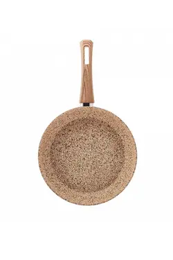 ماهیتابه  26 سانتی بیوگرانیتی نقره ای طرح چوب کاراجا