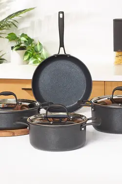 ست ماهیتابه 7 تکه بیودیاموند مشکی رنگ کاراجا