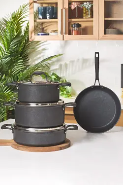 ست ماهیتابه 7 تکه بیودیاموند مشکی رنگ کاراجا