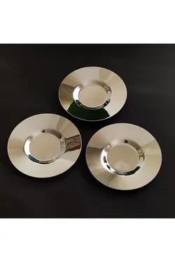 سرویس چای خوری 6 نفره دکور باقلوا کات با بشقاب استیل پاشاباغچه