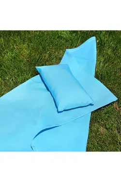 حوله روکش ساحلی و پیک نیک فیروزه ای کوچک/پارچه دافع آب و شن-hmy-6206