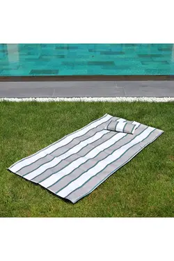 حوله پوشش ساحلی راه راه مینی / پارچه دافع آب و شن-hmy-6202