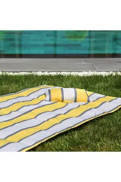 حوله پوشش ساحلی راه راه مینی / پارچه دافع آب و شن-hmy-6203