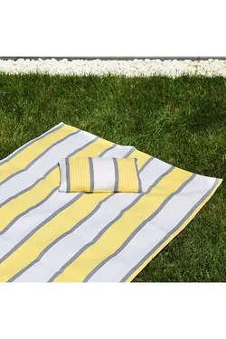 حوله پوشش ساحلی راه راه مینی / پارچه دافع آب و شن-hmy-6203