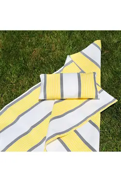 حوله پوشش ساحلی راه راه مینی / پارچه دافع آب و شن-hmy-6203