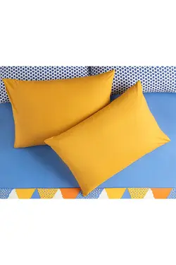 روبالشی 2 بسته پنبه ای ساده 50×70 سانتی متر خردل پیام مستقیم انگلیش هوم