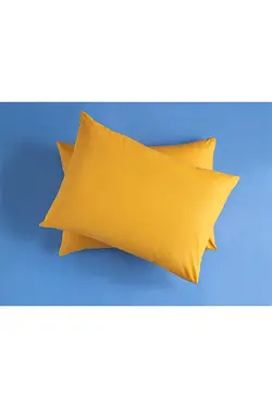 روبالشی 2 بسته پنبه ای ساده 50×70 سانتی متر خردل پیام مستقیم انگلیش هوم
