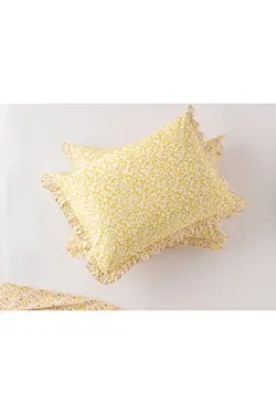 روبالشی 2 بسته پنبه ای گل 50×70 سانتی متر زرد انگلیش هوم