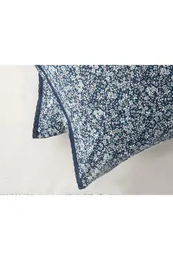 روبالشی دو بسته پنبه ای Fleur De Nuit 50×70 سانتی متر آبی سرمه ای انگلیش هوم