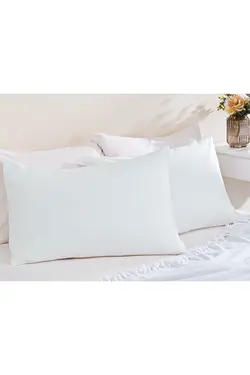 روبالشی 2 بسته پنبه ای ساده 50×70 سانتی متر سفید انگلیش هوم