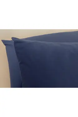 روبالشی 2 بسته پنبه ای ساده 50×70 سانتی متر آبی شب انگلیش هوم