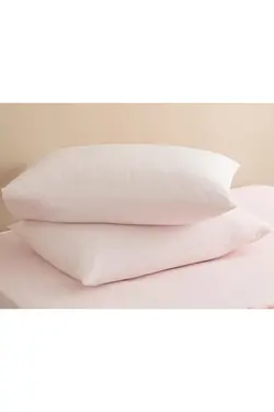 روبالشی 2 بسته پنبه ای ساده 50×70 سانتی متری پودری صورتی انگلیش هوم