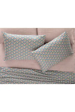 روبالشی روکش بالشی Brook Easy to Iron 2 50×70 سانتی متر آبی – دارچینی انگلیش هوم