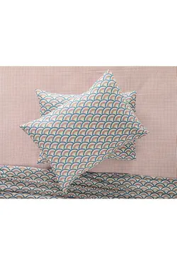 روبالشی روکش بالشی Brook Easy to Iron 2 50×70 سانتی متر آبی – دارچینی انگلیش هوم