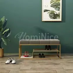 جا کفشی نیمکت استیل مدل روتن