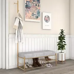 جا کفشی نیمکت استیل مدل ساپین