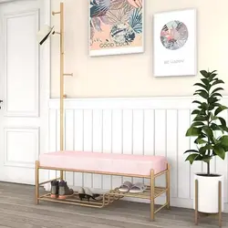 جا کفشی نیمکت استیل مدل ساپین