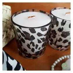 شات شمع مات سفید و مشکی سویا وکس