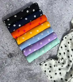باندانا خال خالی سبز آبی ملایم