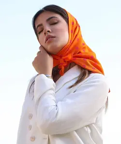 باندانا خال درشت نارنجی