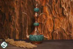 گلاب پاش شلغمی مس و فیروزه