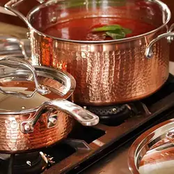 سرویس قابلمه و ماهیتابه مسی