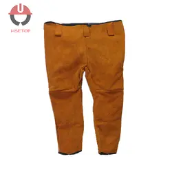 شلوار چرم جوشکاری قهوه ای hsetop