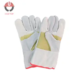 دستکش جوشکاری کف دوبل آستر دار hsetop