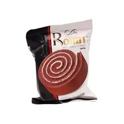 کیک رولتین کاکائو با مغر کرم کاکائو نظری