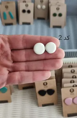 گوشواره سفالی طرح عدس