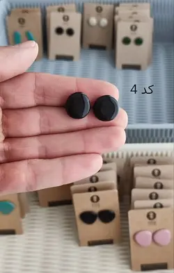 گوشواره سفالی طرح عدس