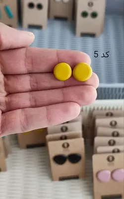 گوشواره سفالی طرح عدس