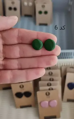 گوشواره سفالی طرح عدس