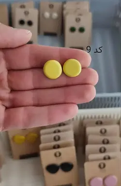 گوشواره سفالی طرح عدس