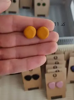 گوشواره سفالی طرح عدس