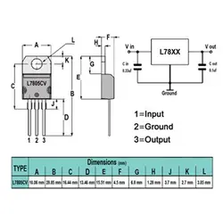 آی سی رگولاتور L7805CV