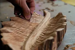 دوره آموزش ساخت ظرف چوبی طرح برگ | آیچوب