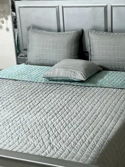 روتختی دونفره مخمل کالیفرنیا گلدوزی پولک کد 00986