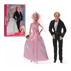 عروسک باربی عروس و داماد Defa Lucy کد 8305