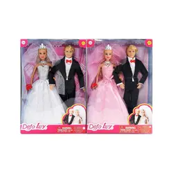 عروسک باربی عروس و داماد Defa Lucy کد 8305