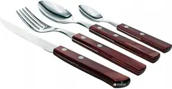 سرویس 24 پارچه قاشق و چنگال چوبی پالی وود ترامونتینا