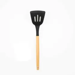 سرویس کفگیر و ملاقه 5 پارچه سیلیکونی بامبو برند شنگیا