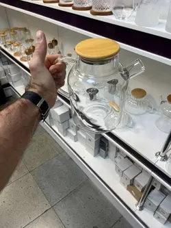 قورى پیرکس ساده درب بامبو 1700 میل