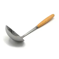 ملاقه استیل دسته بامبو